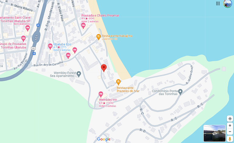 Casa Pé-na-Areia | Toninhas | 5 a 6  Suítes c/Serviço