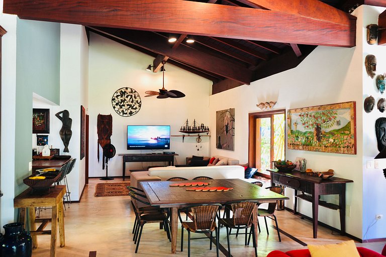 Casa Pé-na-Areia c/piscina - Praia Dura, Ubatuba