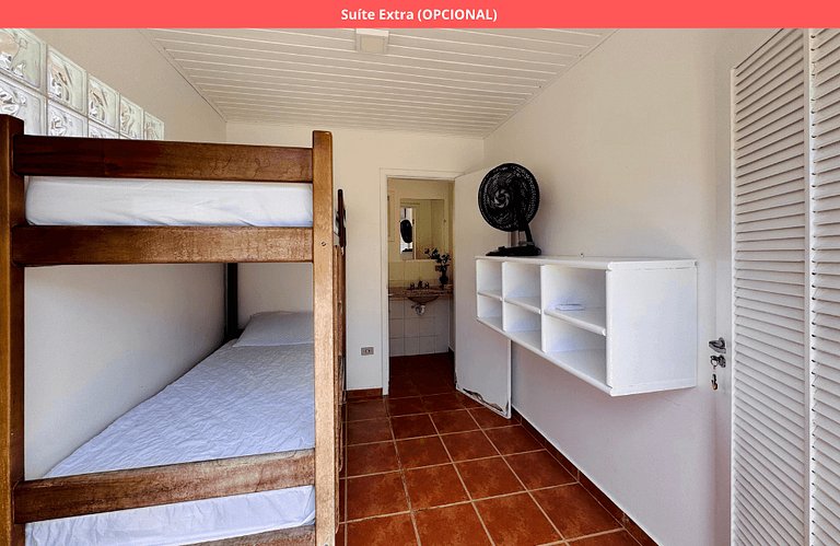 Casa Pé-na-Areia com piscina, 5 Suítes c/ar e Serviço