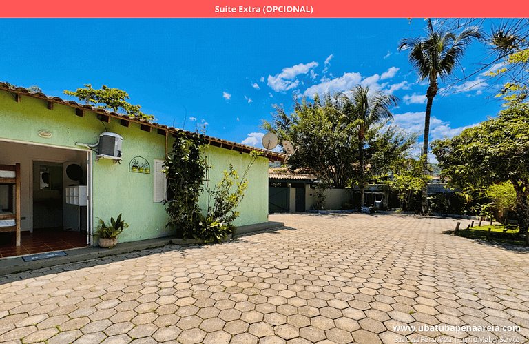 Casa Pé-na-Areia com piscina, 5 Suítes c/ar e Serviço