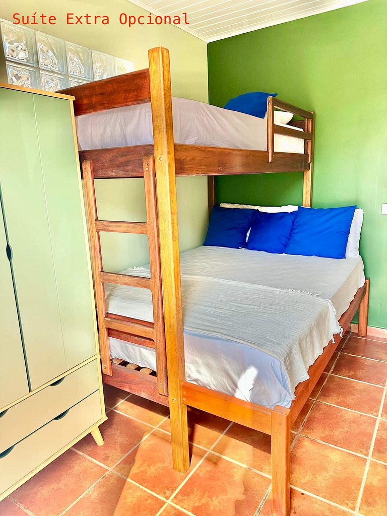 Casa Pé-na-Areia com piscina, 5 Suítes c/ar e Serviço